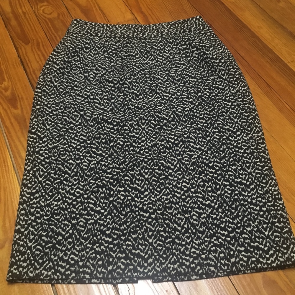 Black and cream skirt